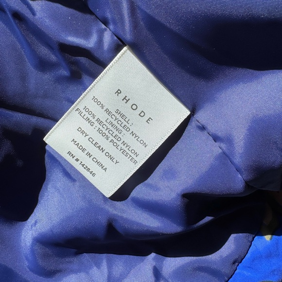 RHODE Dolly Printed Puffer Coat- Blue - Picture 4 of 6